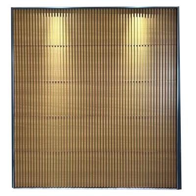 China Stylish Aluminum Wood Grain Grille Fence Slates Section Garage Doors for sale