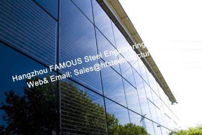 China Integrated Photovoltaic Fatades Solar Modules Glass Curtain Wall with Single Crystal Component for sale