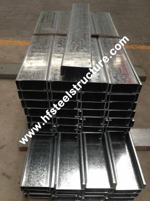 China Hot Dipped Galvanised Steel Purlines By Galvanizing Steel Strip For Prefab House for sale