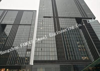 China Double Glazed Layer Glass Facade Curtain Walling Multi Storey Steel Building For Business Mall for sale