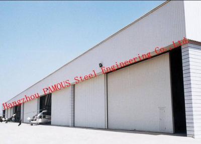 China Manual Folded Push Pull Overhead Industrial Garage Doors Track And Hardware Of Aircraft Hanger for sale