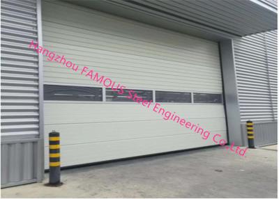 China PU Foaming Automatic Handle Industrial Garage Doors EPS Sandwich Panel Sliding Door For Workshop for sale
