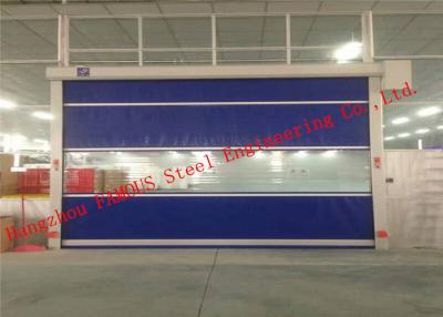 China Automatic Steel Industrial Garage Doors Lifting Up Roller Shutter Door PVC Surface for sale