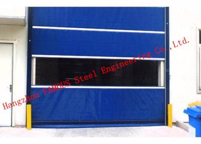 China Finished Surface PVC Automatic Industrial Garage Doors Roller Shutter With Visual Window for sale