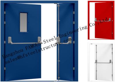 China Galvanized Industrial Hollow Steel Fire Doors For Residential Application for sale