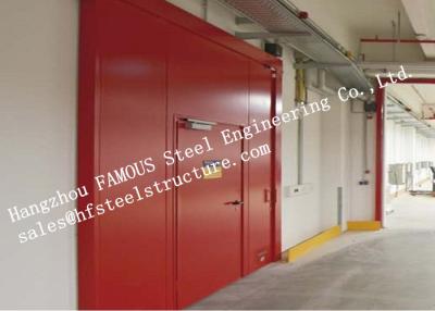 China PU Sandwich Core Painted Surface Steel Fireproof Doors For Warehouse Storage for sale