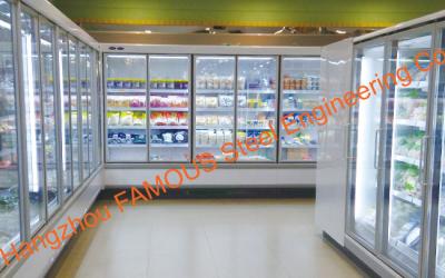 Chine Porte en verre de cadre étroit d'alliage d'aluminium pour la chambre froide de coffret d'étalage à vendre