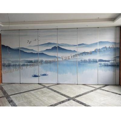 China China Style High Acoustic Performance Room Dividers Partition Sliding Wall for sale