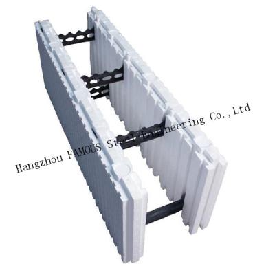 China Green House Self Aligning Typical Assembly Insulated Concrete Forms ICFs Wall BuildBlocks for sale