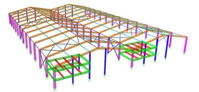 China Portal Steel Frame Structural Engineering Designs , Normal / Special Structure Type for sale