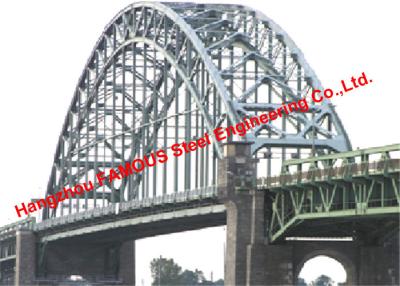 China Tied Arch Steel Bridge Deck Construction With Bowstring Arch Girder for sale