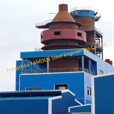 China Powder Plant Multi Storey Steel Building Box Column Frameworks With Insulated Panels for sale