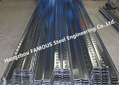 China Anti Seismic Galvanized Corrugated Steel Floor Decking Permanent Upholding for sale