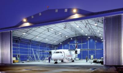 China Longevous Roof Systems Steel Aircraft Hangar Buildings Constructed Pipe Truss for sale
