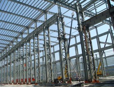 China Dual Arc Double Wire Welded Beams Fabricated Structural Steel Railway Station for sale