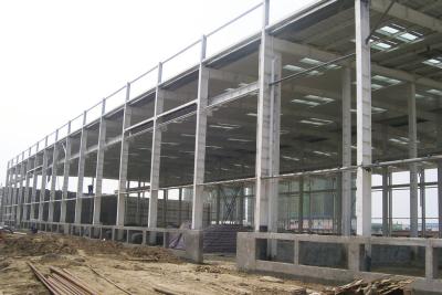 China Pre-engineering Industrial Steel Warehouse With Metail Wall And Roof Fabrication for sale