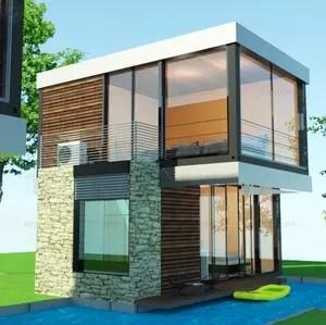 China 2 Storey Steel House Container Furnished Apartment Hotel Villa For Holiday for sale