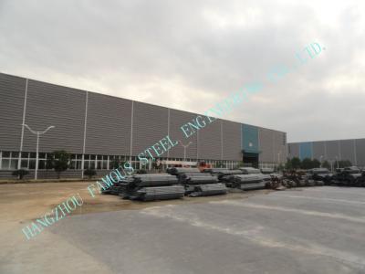 中国 75 x 95 の Multispan のプレハブ ASTM の産業鋼鉄建物、耐火性の絵画貯蔵の家 販売のため