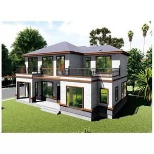 China Australia Standard Q550 Light Steel Structure Customized Prefab House Villa for sale