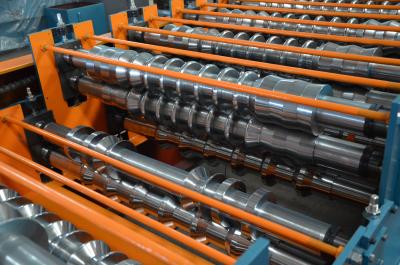 China Roof Sheet / Roof Tile Roll Forming Machine For Metal Roofing Tiles for sale