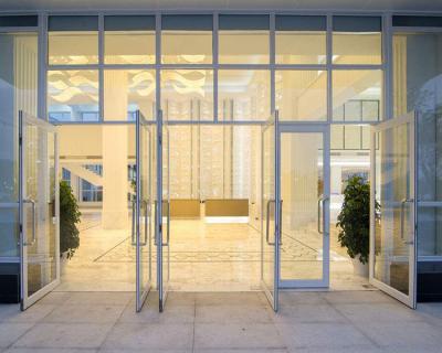 China Office Glass Pivot Floor Spring Door Commercial Design System for sale