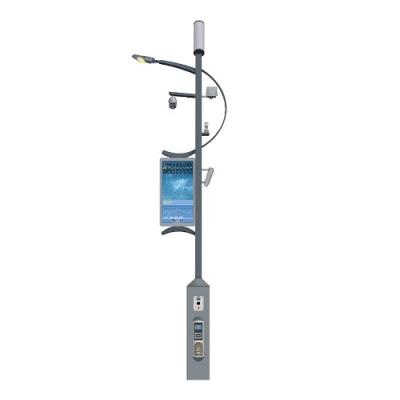 China P4 P5 P6 P8 Waterproof Advertising Smart Pole Street Light Pole Led Displays With Wireless Control for sale