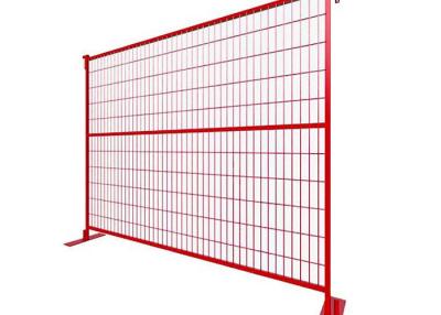 Chine Barrière mobile rouge de construction de Temporary Fence Portable de barrière à vendre