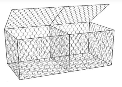 China Woven Gabion Baskets 2 × 1 × 1 M Wire Cages For River Slope Te koop
