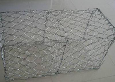 China 80 × 100mm Woven Gabion Baskets 1mx1mx1m Wire Cages For Rocks for sale