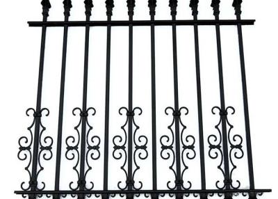 China Welded Wrought Iron Fence Panels With Finial Hot Dip Galvanized for sale