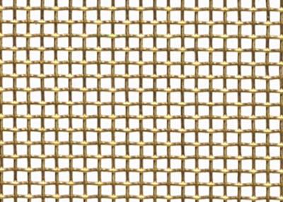 China 1.2m 1.5m Brass Insect Screen Metal Security Mesh Roll Plain Weave for sale