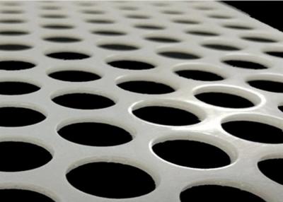 China White Pvc Plastic Perforated Mesh Panel For Food Industry à venda