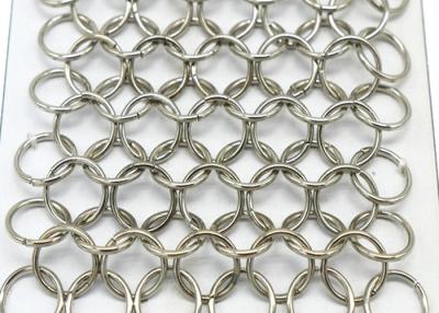 China Dia 3mm Chainmail Curtain Decorative Ring Metal Mesh Polished for sale