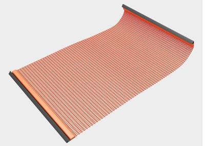 China Red Slotted Welded Polyurethane Screen Mesh With Hook for sale