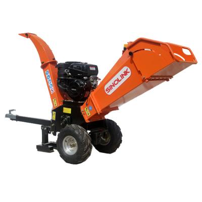 China Cutting Of Forestry Log Waste Sinolink 15hp Commercial Wood Chipper Sale for sale
