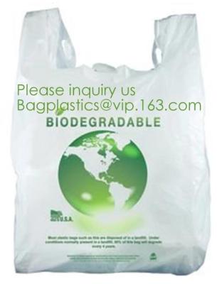 China Organic Recycling and compostable bag,Eco friendly Compostable,compostable biobased plastic tshirt bag bagease bagplasti for sale
