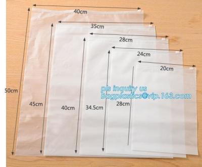China poly zip bags leakproof plastic slider zipper bags for packaging, slider Zip lockk printed pvc zipper bags, quad sealed sl for sale