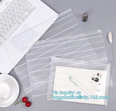 China zipper slider bags for pencils pens, frosted vinyl EVA zipper blanket bags for garment packing, school pencil bag/printi for sale