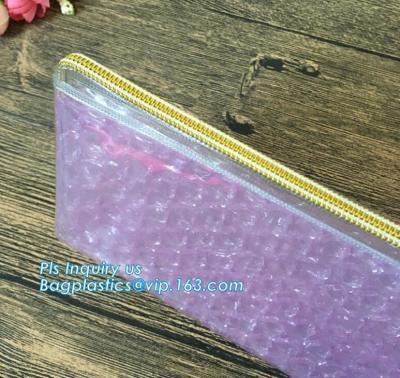 China Air Bubble Bag with Slider Zipper, Pink Bubble Bag, Custom Printed Slider Zip lockk Bubble Bag, Anti Shock Plastic PE Mate for sale
