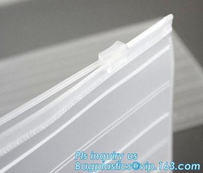 China slider zipper PVC plastic bag for packing bed sheet, Flat Zipper Top PVC Slider Zipper Bags For Towel Washing Goods Pack for sale
