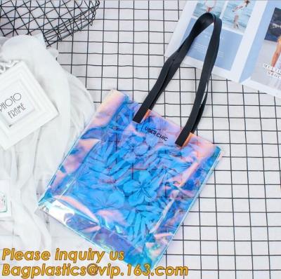 China pvc bag with handle folding tote bag pvc swimsuit bag,Clear Vinyl Bags With Handles Clear Makeup Set PVC Zipper Bag for sale
