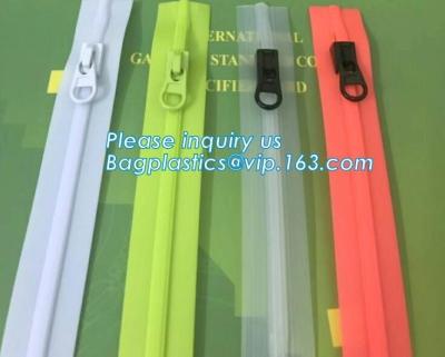 China #5 TPU Coating Waterproof Open End Nylon Zipper For Outdoor Garment, nylon waterproof zipper with auto lock slider zippe for sale