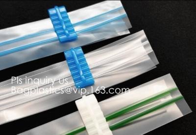 China pe vacuum plastic cheap double color flange zipper, PP flange zipper, double color flange zipper for flexible packages for sale