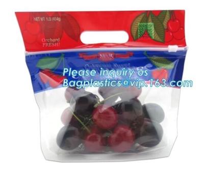China Food service grape packing bag with slider/Red grapes packing bag/Plastic fruit bag, bag for fruit and vegetable package for sale