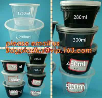 China Japanese Packaging Round Disposable Soup Salad Food Container Plastic Microwave Safe PP Bowl/Box With Lid bagplastics pa for sale
