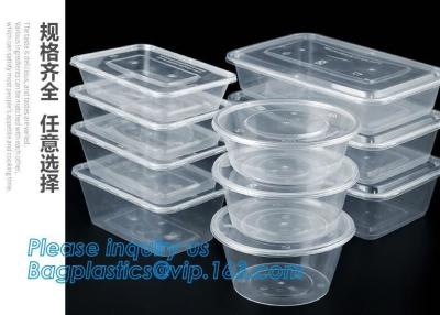 China Meal Prep Containers 3 Compartment Leak Proof 1oz sauce cups Microwave BPA Free Plastic Food Bento Plastic Lunch Boxes for sale