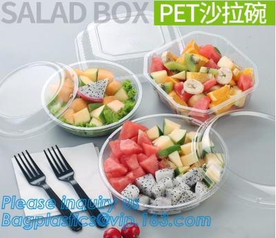 China Cheap Custom Food Grade Clear PET Salad Bowl Disposable Food Plastic Bowl,460ml Disposable PET Noodle Soup Salad Bowl for sale