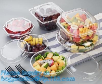 China 32oz Disposable Clear PET Plastic Salad Bowl With Lid PLA Biodegradable Salad Bowl,24oz Pet Disposable Plastic Salad Bow for sale