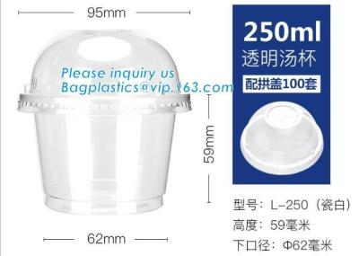 China 100% biodegradable eco friendly soup paper cup with PLA lid,Disposable soup paper Pla coated cups packaging, bagplastics for sale