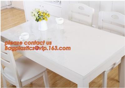 China DIY Round PVC Table Cover Protector Desk Mat Table Cloth Pvc Transparent,stamping table cloth plaid PVC table cover for sale